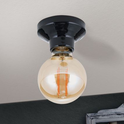Ceiling light FROST 1xE27/60W/230V black