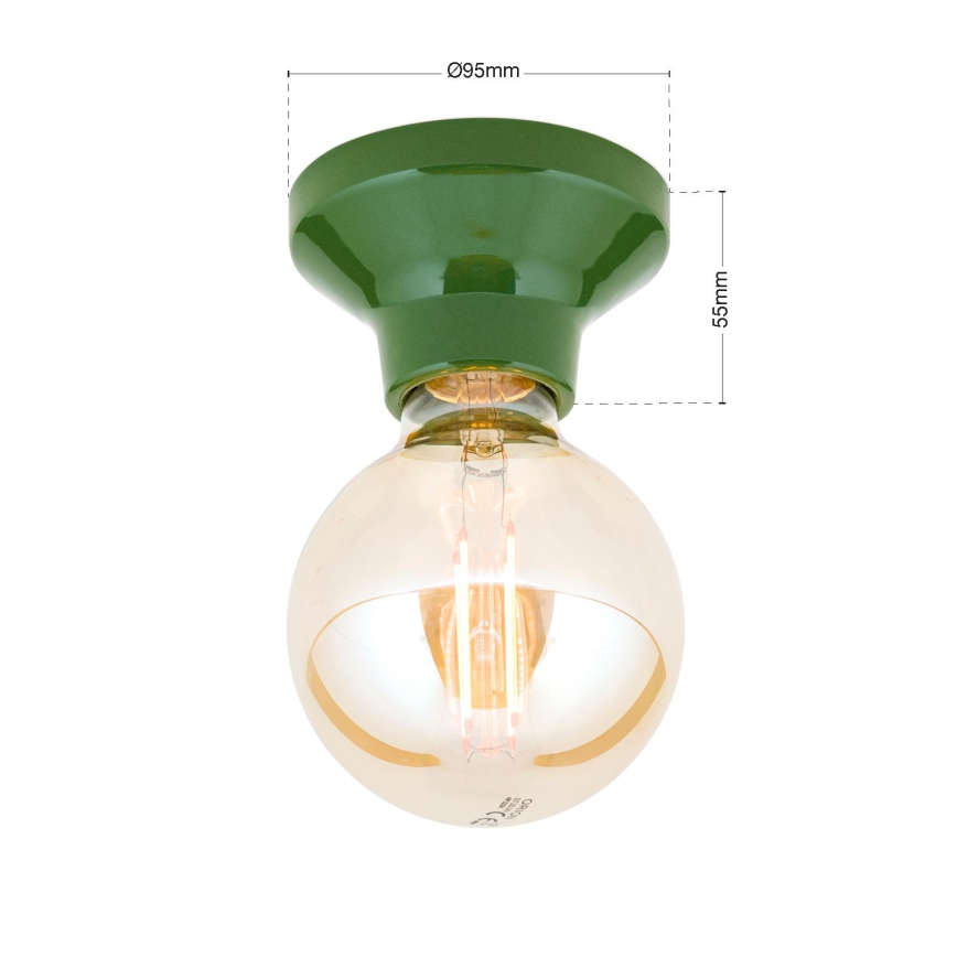 FROST Ceiling Light 1xE27/60W/230V Green