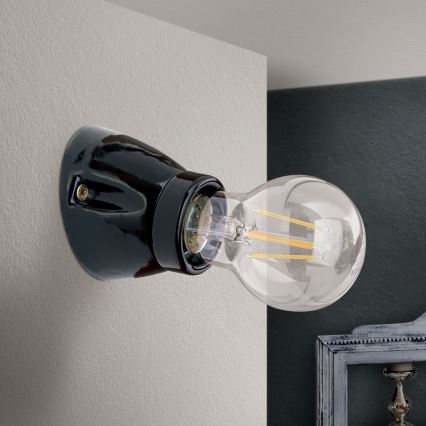 Wall light FROST 1xE27/60W/230V black