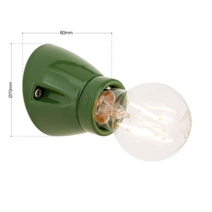 FROST Wall Light 1x E27/60W/230V – Green