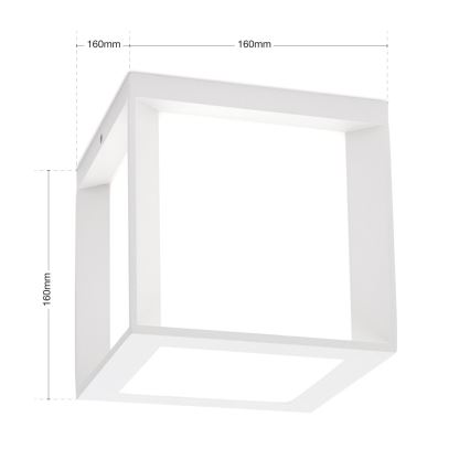 Orion - HENRY Outdoor Fixture 1xE27/15W/230V 16x16 cm IP44 White