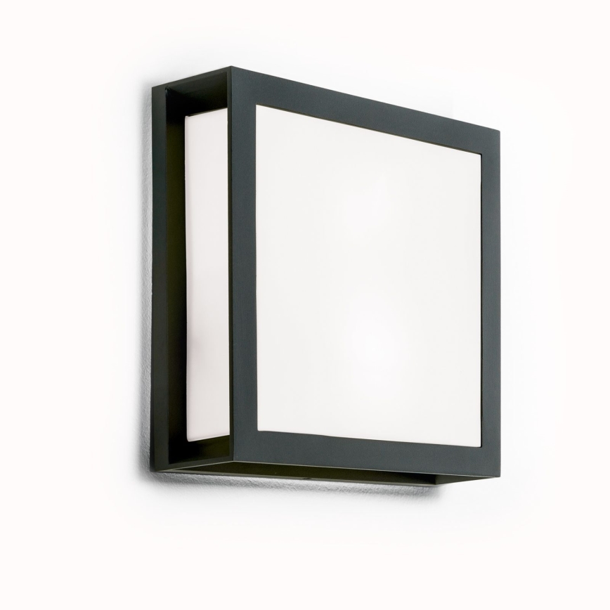 HENRY Outdoor Fixture, 2 x E27 / 15W / 230V, 26 x 26 cm, IP44, Anthracite