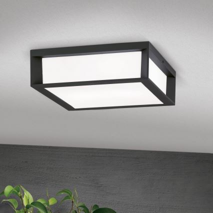 HENRY Outdoor Fixture, 2 x E27 / 15W / 230V, 26 x 26 cm, IP44, Anthracite