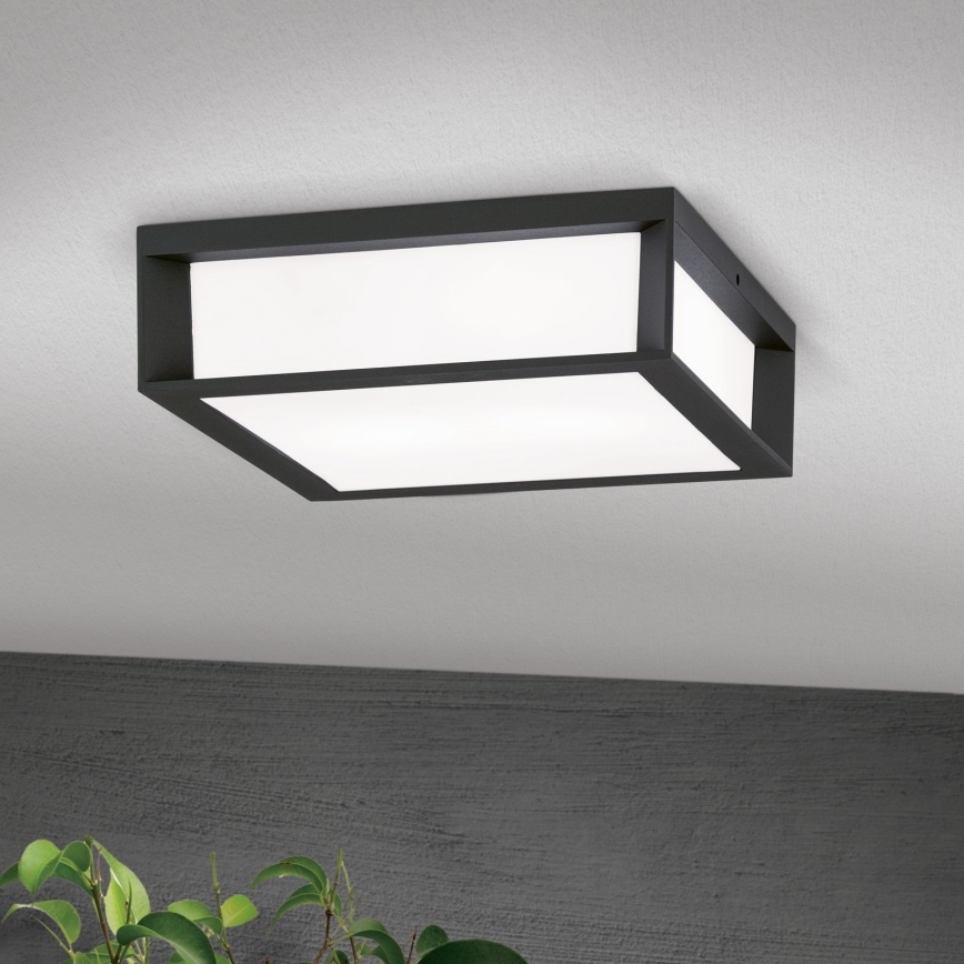 HENRY Outdoor Fixture, 2 x E27 / 15W / 230V, 26 x 26 cm, IP44, Anthracite
