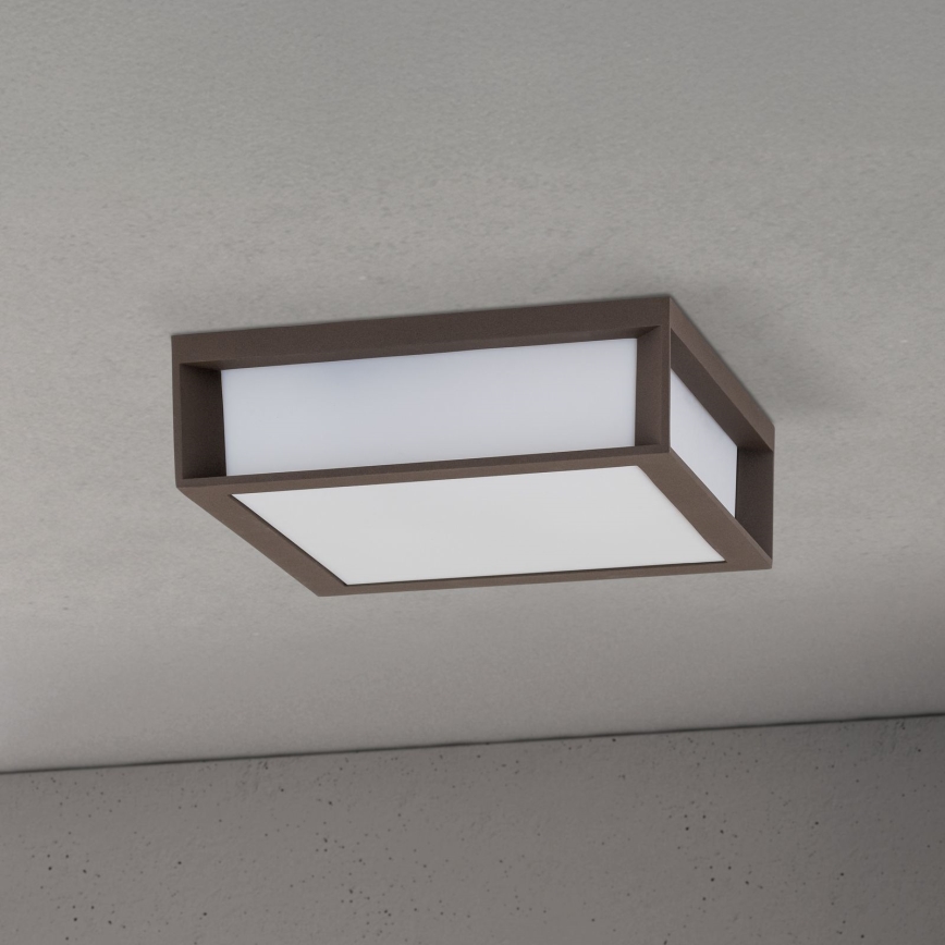 HENRY Outdoor Light 2xE27/15W/230V 26x26 cm IP44 Brown