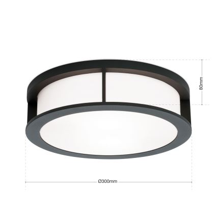Orion - HENRY Outdoor Light 2xE27/15W/230V Ø 30 cm IP44 Anthracite