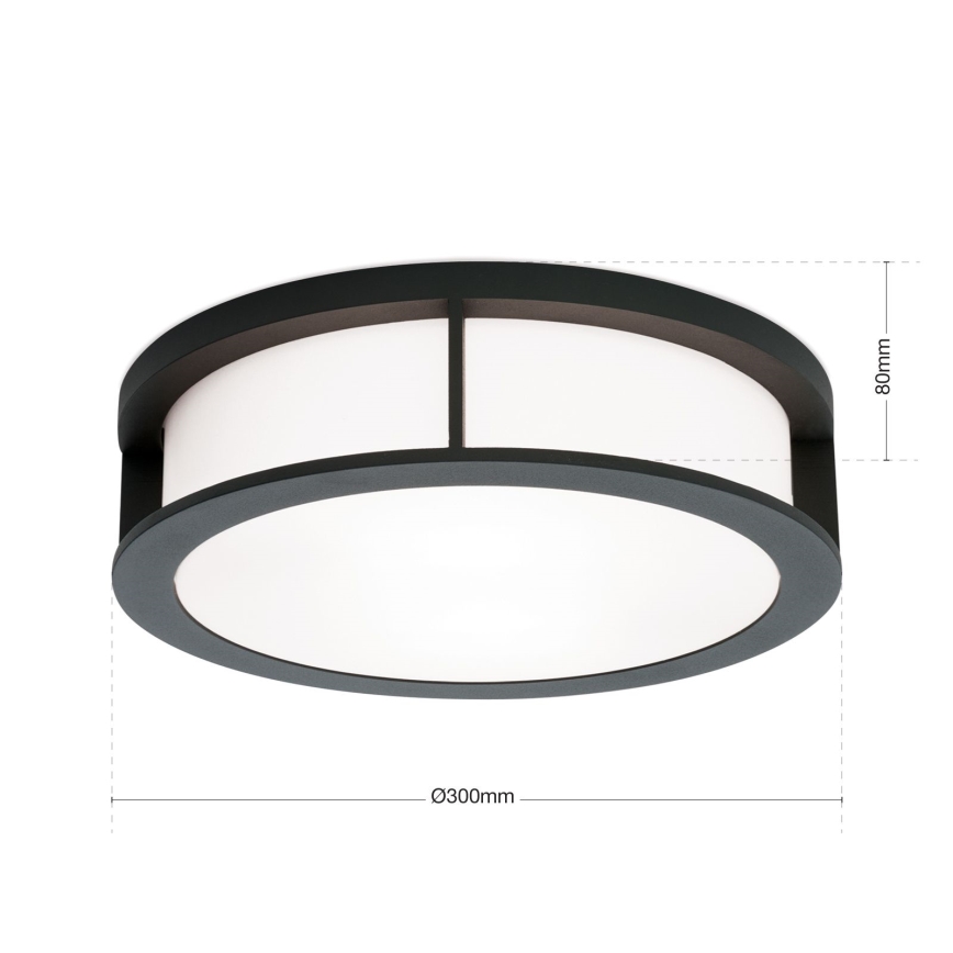 Orion - HENRY Outdoor Light 2xE27/15W/230V Ø 30 cm IP44 Anthracite