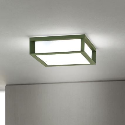 Outdoor light HENRY 2xE27/15W/230V 26x26 cm IP44 green