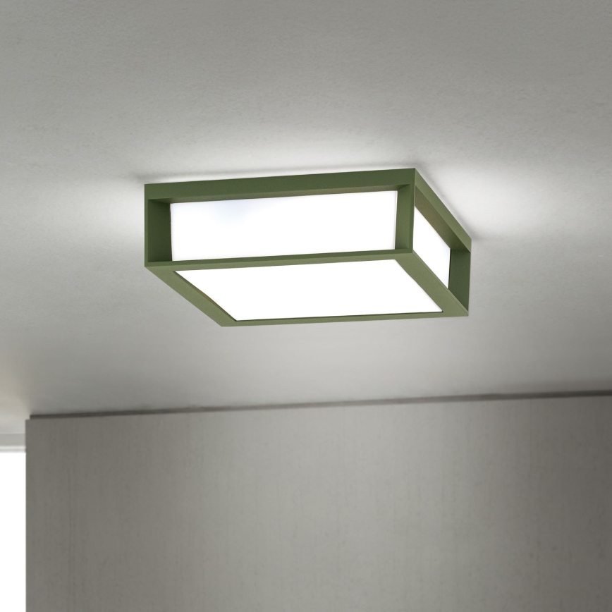 Outdoor light HENRY 2xE27/15W/230V 26x26 cm IP44 green