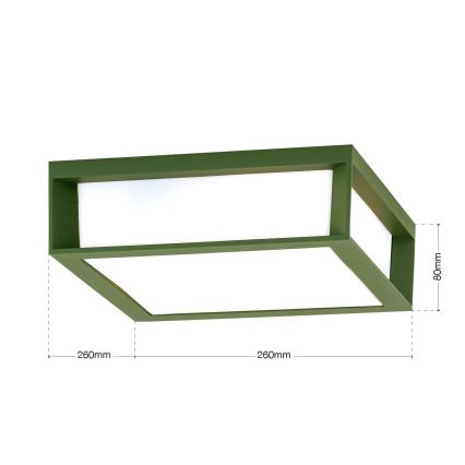 Outdoor light HENRY 2xE27/15W/230V 26x26 cm IP44 green