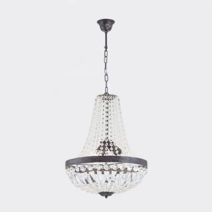 Crystal chandelier on a chain ARILA 3xE27/60W/230V d. 40 cm brown/patina