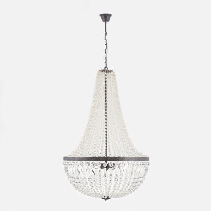 Crystal chandelier on a chain ARILA 6xE27/60W/230V d. 60 cm brown/patina