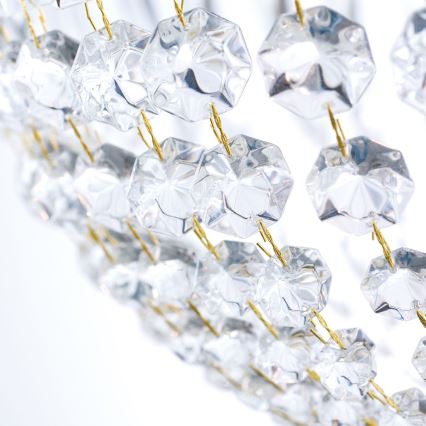 Crystal chandelier on a chain ARILA 6xE27/60W/230V d. 60 cm brown/patina