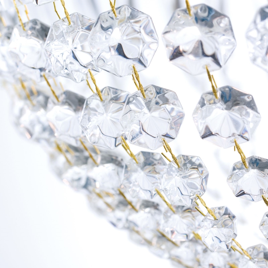 Crystal chandelier on a chain ARILA 6xE27/60W/230V d. 60 cm brown/patina