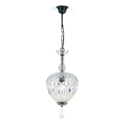 Crystal chandelier on a chain ARILA 1xE27/60W/230V d. 25 cm brown/patina