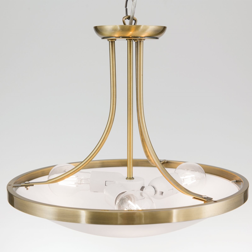 Chandelier on a chain AIDA 3xE27/60W/230V d. 39,5 cm brass