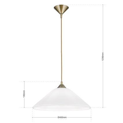 Chandelier on a string GRADO 1xE27/60W/230V d. 40 cm brass
