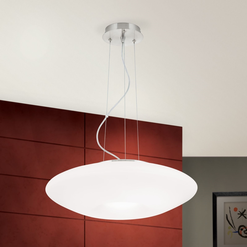 Chandelier on a string BLANC 2xE27/60W/230V d. 49 cm matte chrome