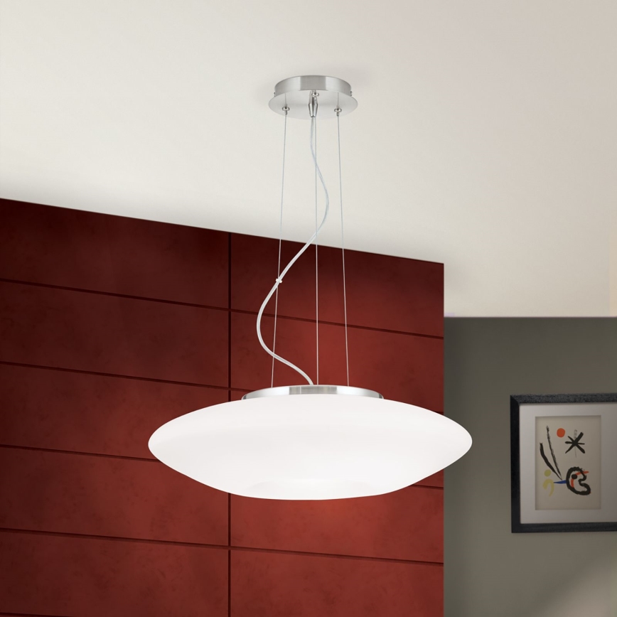 Chandelier on a string BLANC 2xE27/60W/230V d. 49 cm matte chrome