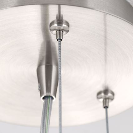 Chandelier on a string BLANC 2xE27/60W/230V d. 49 cm matte chrome