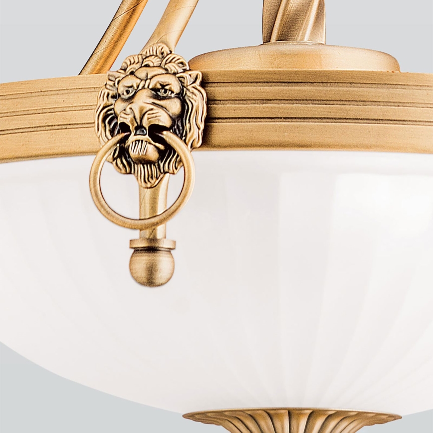 Chandelier on a chain ROCCA 3xE27/60W/230V d. 32 cm bronze/white