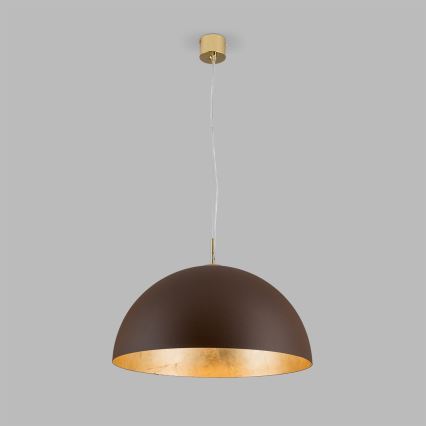 Chandelier on a string ELIANO 1xE27/60W/230V d. 50 cm brown/gold