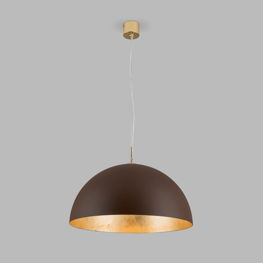 Chandelier on a string ELIANO 1xE27/60W/230V d. 50 cm brown/gold
