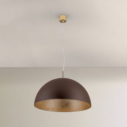 Chandelier on a string ELIANO 1xE27/60W/230V d. 50 cm brown/gold