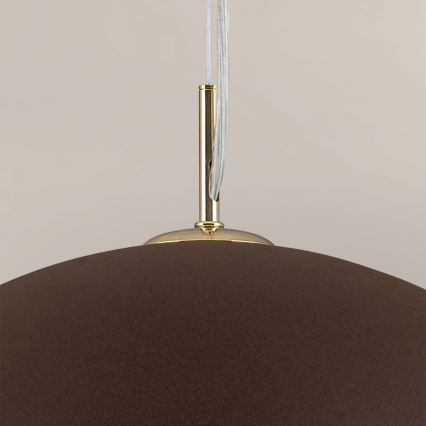 Chandelier on a string ELIANO 1xE27/60W/230V d. 50 cm brown/gold