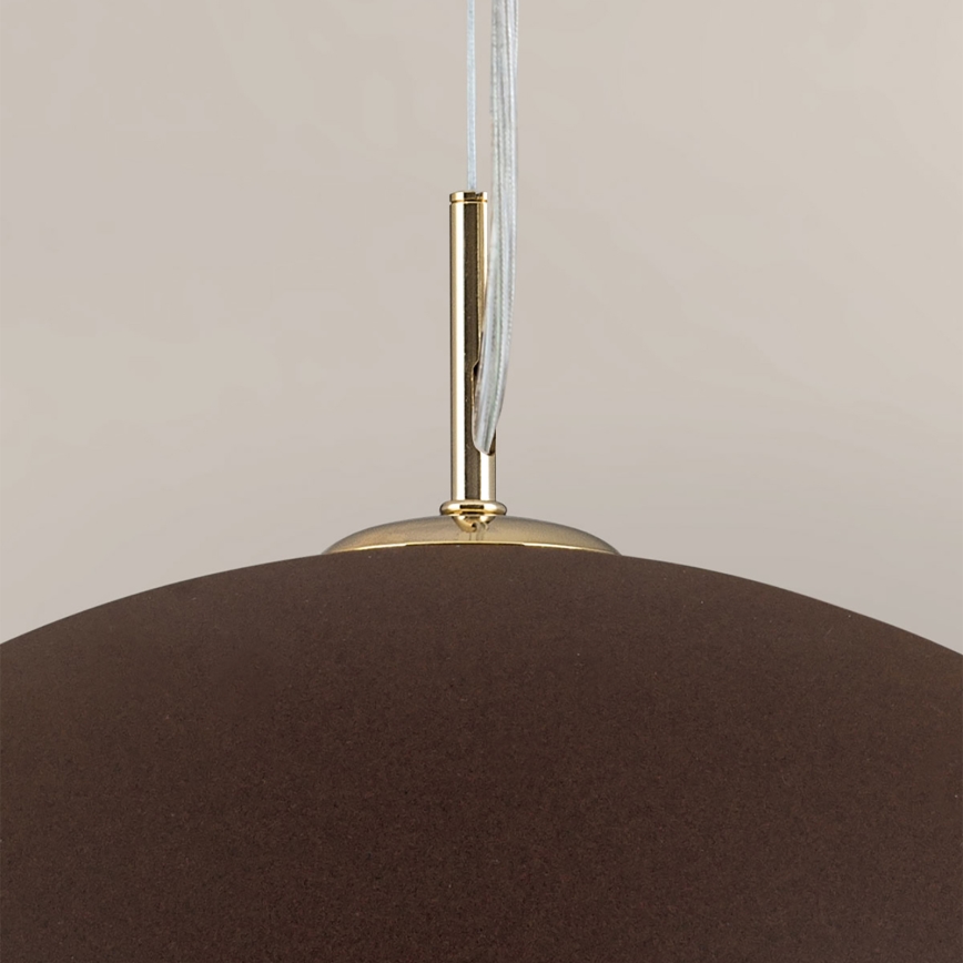 Chandelier on a string ELIANO 1xE27/60W/230V d. 50 cm brown/gold