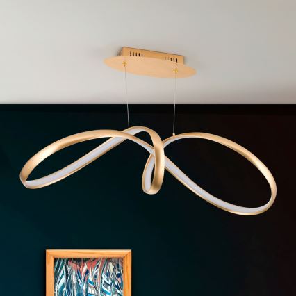 LED Dimmable chandelier on a string CIRCUS LED/36W/230V gold