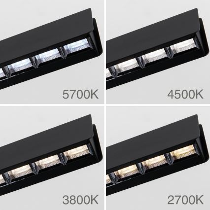 LED Dimmable chandelier on a string TARA LED/44W/230V 2700/3800/4500/5700K black