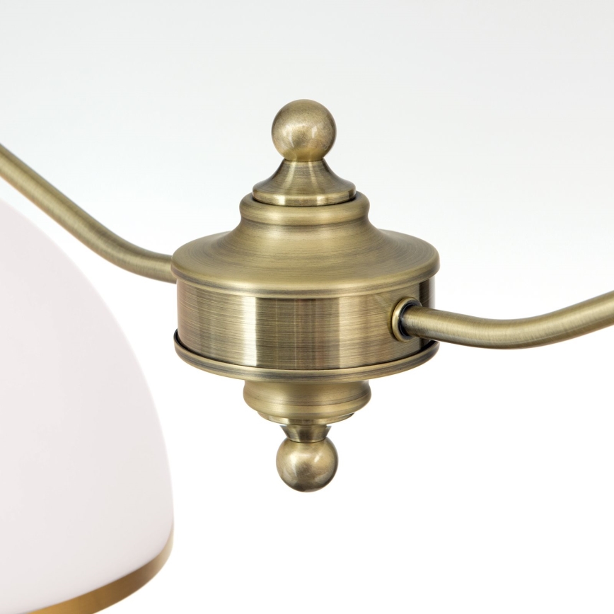 Chandelier on a chain OLD LAMP 2xE27/40W/230V white/brass