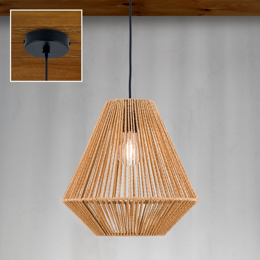 Chandelier on a string JUNGLE 1xE27/40W/230V d. 31 cm hemp