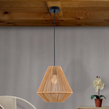 Chandelier on a string JUNGLE 1xE27/40W/230V d. 31 cm hemp