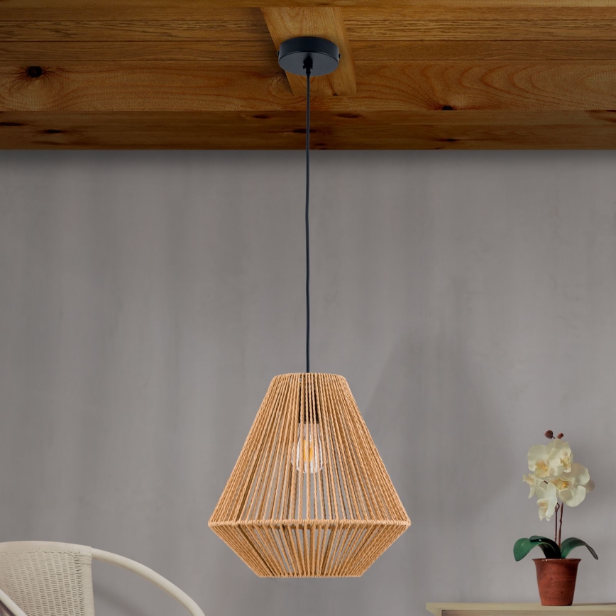 Chandelier on a string JUNGLE 1xE27/40W/230V d. 31 cm hemp