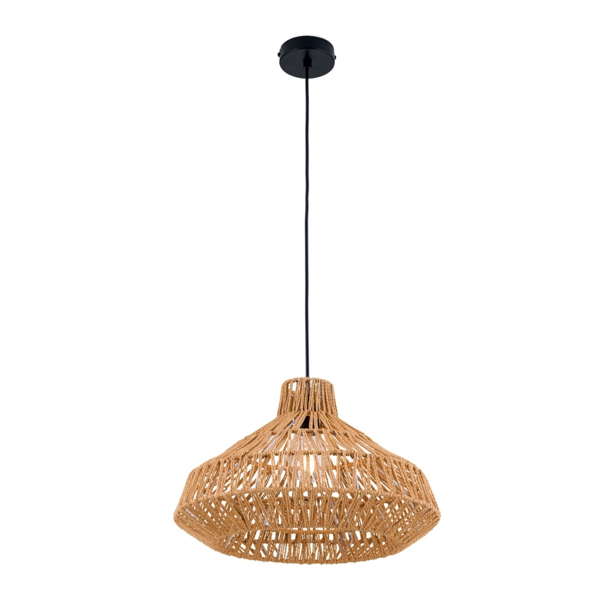 Chandelier on a string BASKET 1xE27/40W/230V d. 40 cm hemp