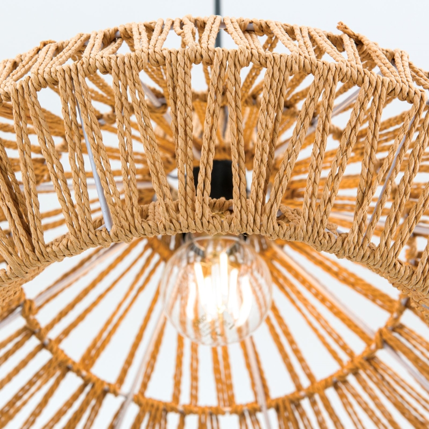 Chandelier on a string BASKET 1xE27/40W/230V d. 40 cm hemp