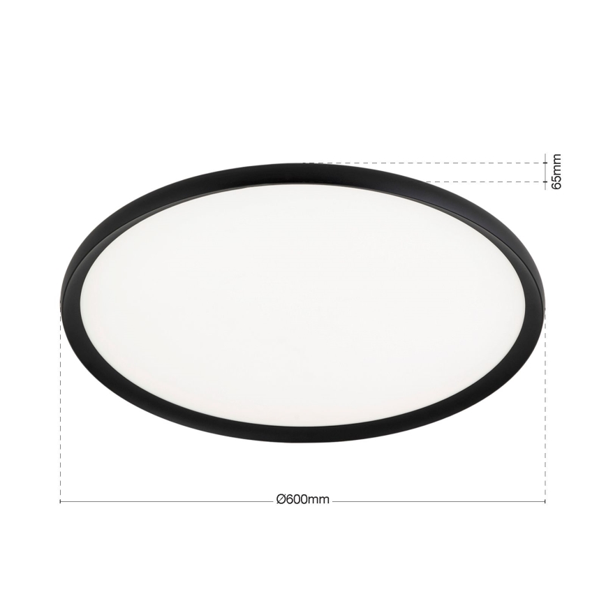 LED Ceiling Light KANT LED/50W/230V 2700/3000/4000K Ø 60 cm Black