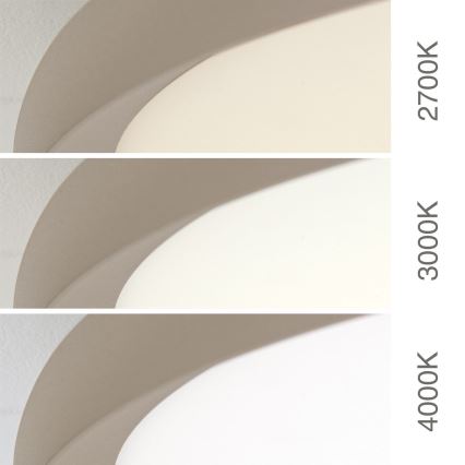 KANT LED Ceiling Light, 30W, 230V, selectable color temperature 2700/3000/4000 K, diameter 40 cm, beige