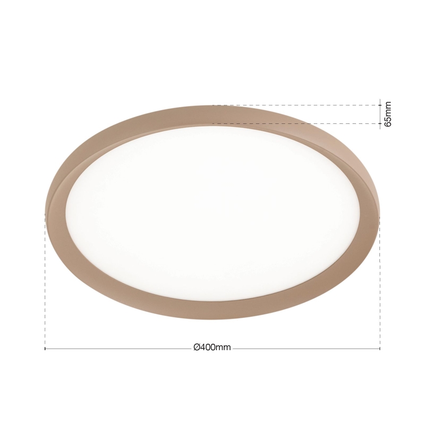 KANT LED Ceiling Light, 30W, 230V, selectable color temperature 2700/3000/4000 K, diameter 40 cm, beige