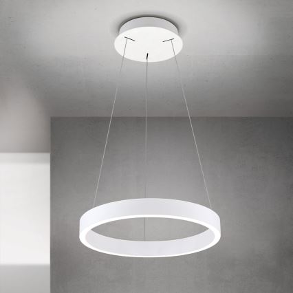 Dimmable LED Pendant on Cable KOLK LED/40W/230V 2700/3000/4000K Ø 40 cm white