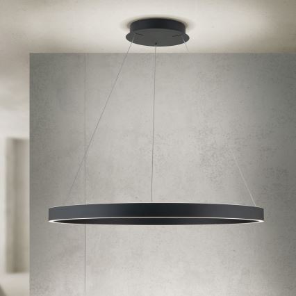 KOLK LED Dimmable Cable Pendant Light LED/80W/230V 2700/3000/4000K Ø 80 cm Black