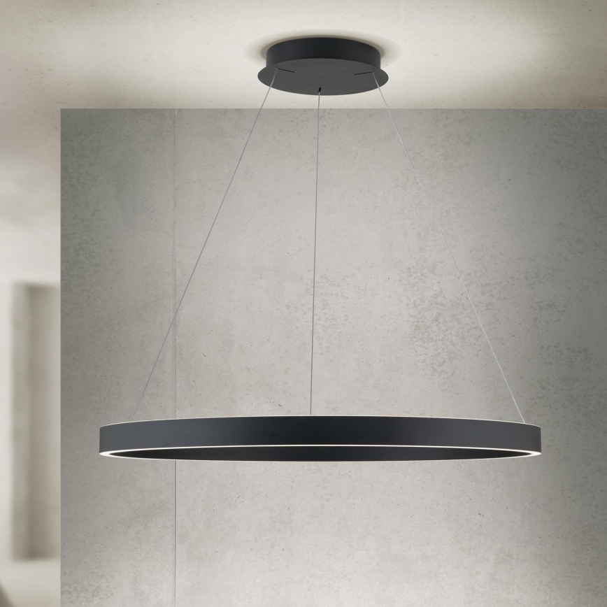 KOLK LED Dimmable Cable Pendant Light LED/80W/230V 2700/3000/4000K Ø 80 cm Black