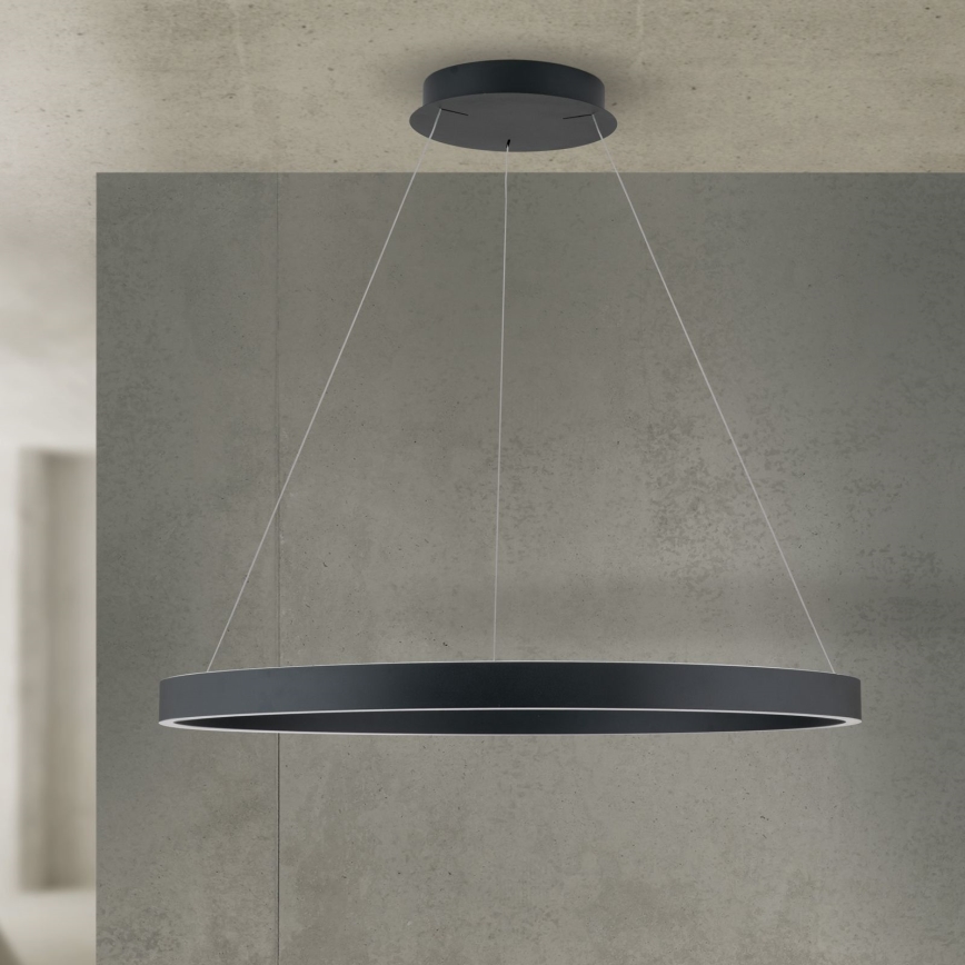 KOLK LED Dimmable Cable Pendant Light LED/80W/230V 2700/3000/4000K Ø 80 cm Black