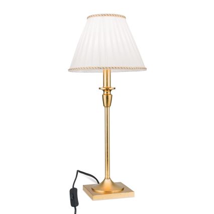 Table lamp FONSA 1xE27/60W/230V 61 cm white/gold