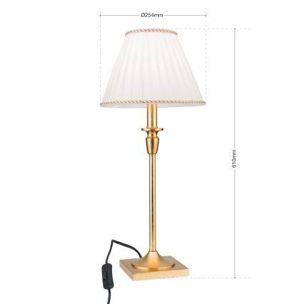 Table lamp FONSA 1xE27/60W/230V 61 cm white/gold