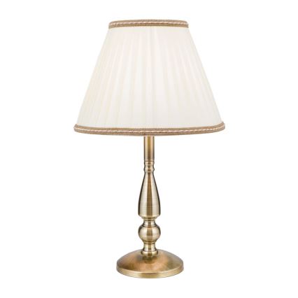 Table lamp TONIA 1xE27/60W/230V d. 30 cm white/bronze