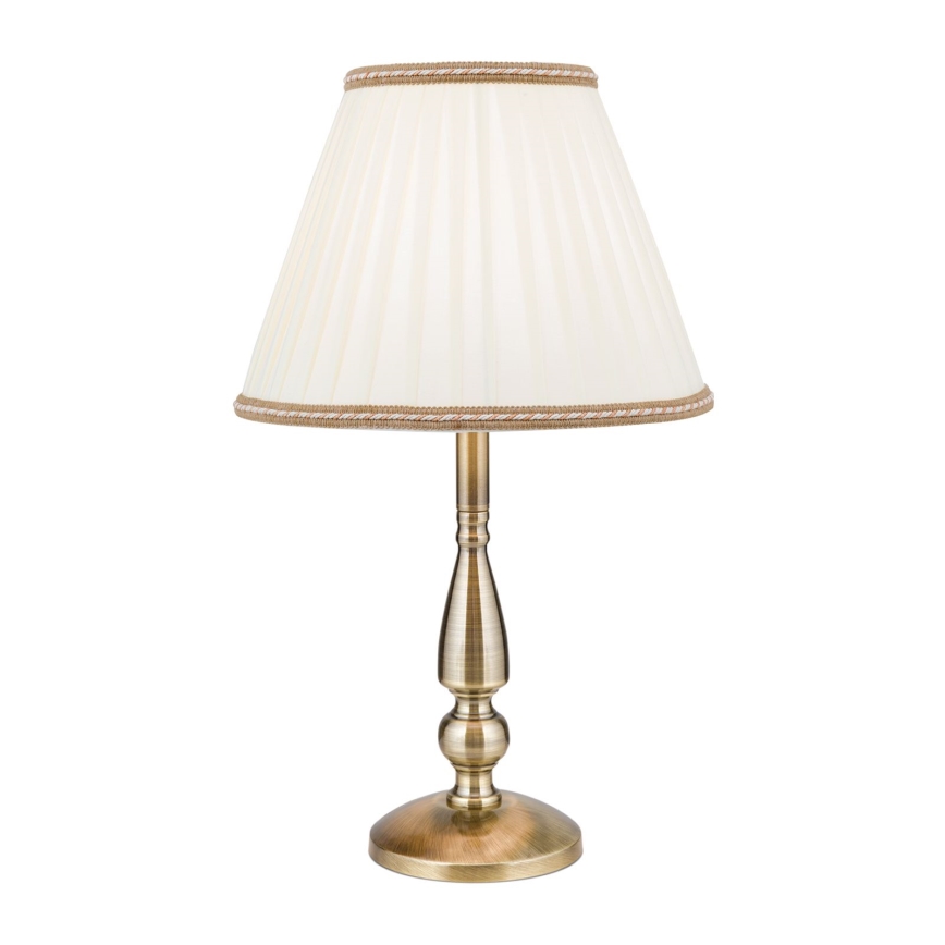 Table lamp TONIA 1xE27/60W/230V d. 30 cm white/bronze