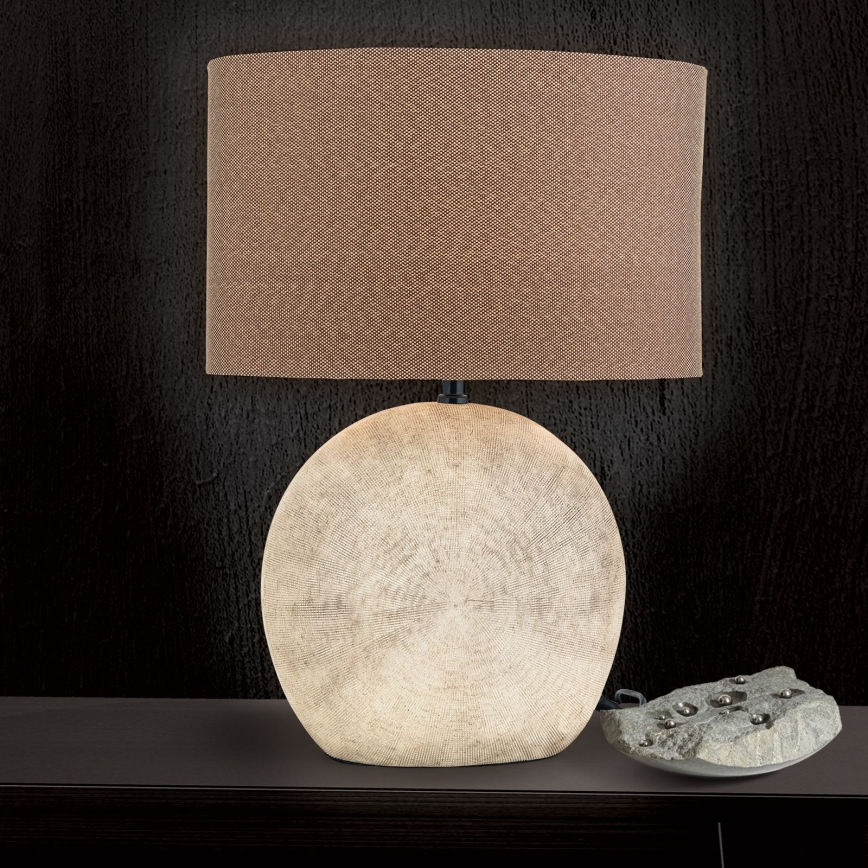 Table lamp ETHNO 1xE27/60W/230V ceramics brown/beige